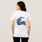 Dragon in the Waves – Abstract Ocean Energy Tri-Blend Shirt (Rückseite voll)