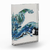 Dragon in the Waves – Abstract Ocean Fotoblock (Links)