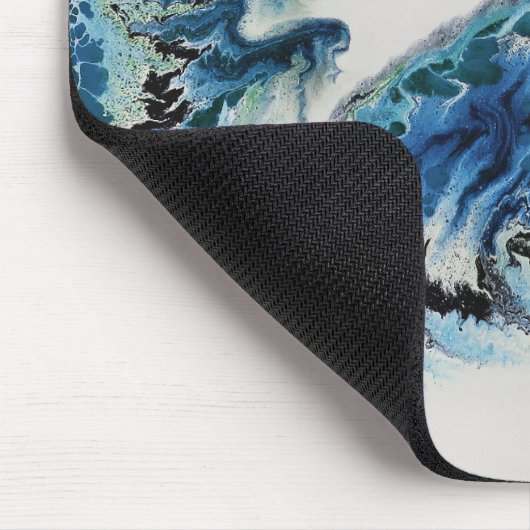 Dragon in the Waves – Abstract Ocean  Mouse Pad Mousepad (Ecke)