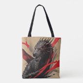Dragon-Infused Tote Bag entfesselt künstlerischen  Tasche (Rückseite)
