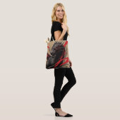 Dragon-Infused Tote Bag entfesselt künstlerischen  Tasche (Am Model)