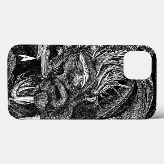 Dragon 'Initial' iPhone Case (Rückseite (Horizontal))