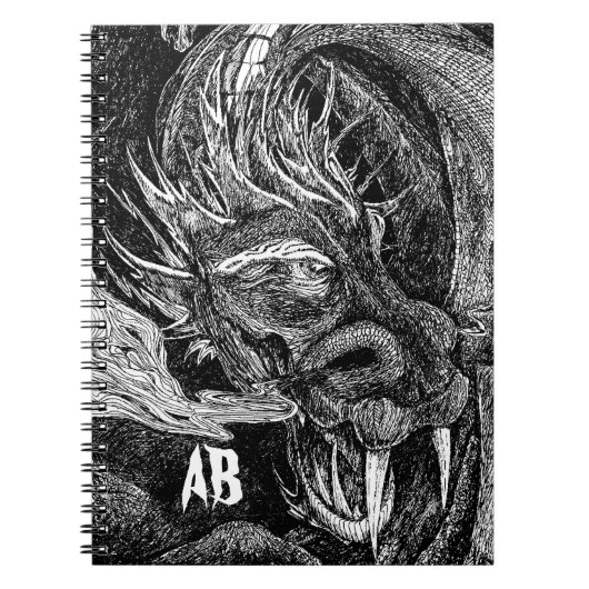 Dragon-Initial-Notizbuch Notizblock (Vorderseite)