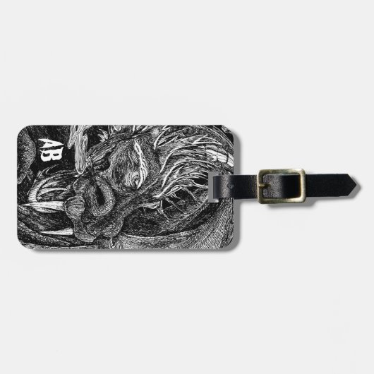 Dragon 'initiale' Gepäckanhänger 2 Seiten (Vorderseite horizontal)