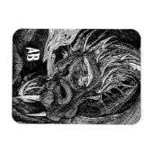 Dragon 'initials' Premium-Magnet Magnet (Horizontal)