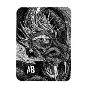 Dragon 'initials' Premium-Magnet Magnet