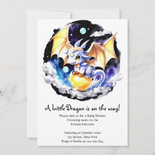 Dragon-Inspiriert Kinderdusche Einladung