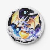 Dragon-Inspiriert Kinderdusche Pappteller (Vorderseite)