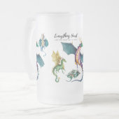 Dragon ist ein legendärer Reptil Mattglas Bierglas (Vorderseite Links)