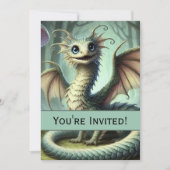 Dragon Jabberwocky Niedlich Fantasy Creative Art Einladung (Vorderseite)