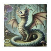 Dragon Jabberwocky Niedlich Fantasy Creative Art Fliese (Vorderseite)