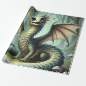Dragon Jabberwocky Niedlich Fantasy Creative Art Geschenkpapier (Ungerollt)