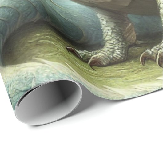 Dragon Jabberwocky Niedlich Fantasy Creative Art Geschenkpapier (Rolleneckpunkt)