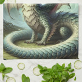Dragon Jabberwocky Niedlich Fantasy Creative Art Geschirrtuch (Gefaltet)