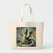 Dragon Jabberwocky Niedlich Fantasy Creative Art Jumbo Stoffbeutel (Vorne)