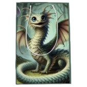 Dragon Jabberwocky Niedlich Fantasy Creative Art Mittlere Geschenktüte (Vorderseite)