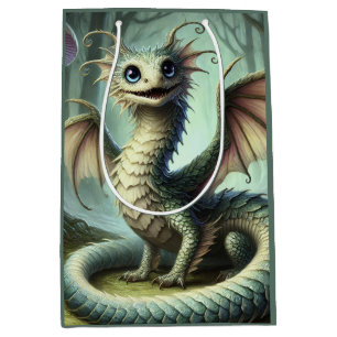 Dragon Jabberwocky Niedlich Fantasy Creative Art Mittlere Geschenktüte