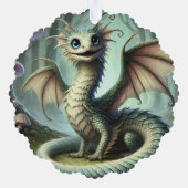 Dragon Jabberwocky Niedlich Fantasy Creative Art Ornament Karte (Rückseite)