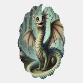 Dragon Jabberwocky Niedlich Fantasy Creative Art Ornament Karte (Rechts)