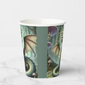 Dragon Jabberwocky Niedlich Fantasy Creative Art Pappbecher (Links)