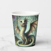 Dragon Jabberwocky Niedlich Fantasy Creative Art Pappbecher (Vorderseite)