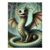 Dragon Jabberwocky Niedlich Fantasy Creative Art Poster (Vorderseite)