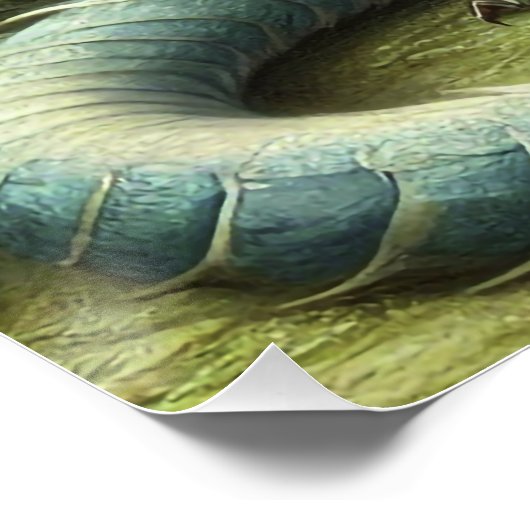 Dragon Jabberwocky Niedlich Fantasy Creative Art Poster (Ecke)