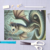 Dragon Jabberwocky Niedlich Fantasy Creative Art Seidenpapier (Handwerk)