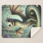 Dragon Jabberwocky Niedlich Fantasy Creative Art Sherpadecke (Vorderseite (Horizontal))