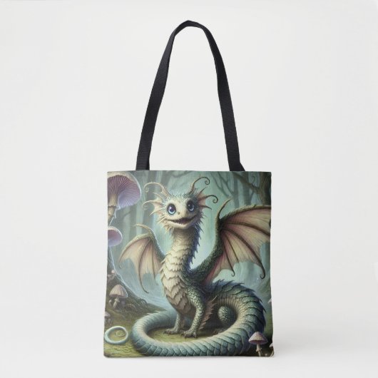Dragon Jabberwocky Niedlich Fantasy Creative Art Tasche (Vorderseite)