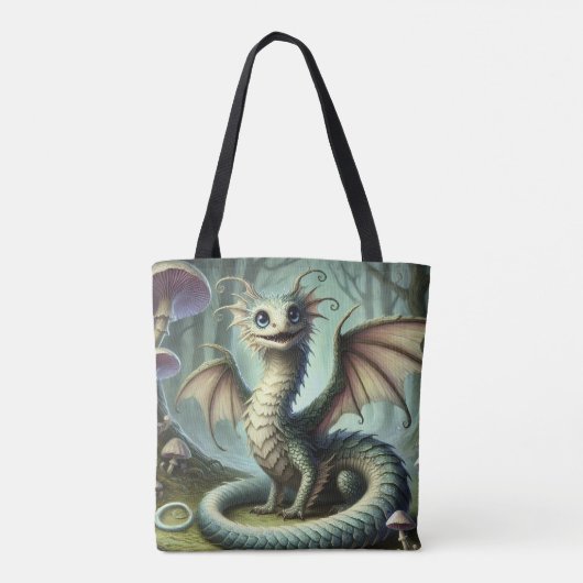 Dragon Jabberwocky Niedlich Fantasy Creative Art Tasche (Rückseite)