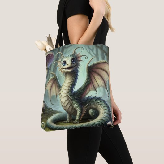 Dragon Jabberwocky Niedlich Fantasy Creative Art Tasche (Von Nahem)
