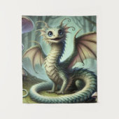 Dragon Jabberwocky Niedlich Fantasy Creative Art Wandteppich (Vorderseite)