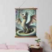 Dragon Jabberwocky Niedlich Fantasy Creative Art Wandteppich Mit Holzrahmen (Schlafzimmer)