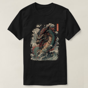 Dragon Japanisch ästhetische Kunst Japan Tattoo T-Shirt