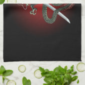 Dragon katana küchentuch (Gefaltet)