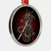 Dragon katana silbernes ornament (Rechts)