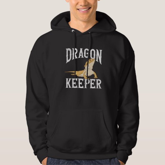 Dragon Keeper Bearded Dragon Beardie Reptile Lizar Hoodie (Vorderseite)