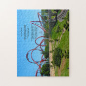 Dragon Khan Roller Untersetzer mit Gedicht Puzzle (Vertikal)