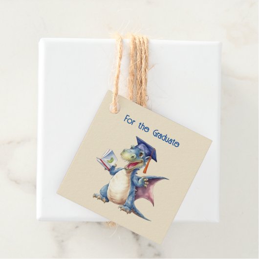 Dragon Kindergarten Graduate Square Gefälligkeitst Geschenkanhänger (Beispiel)