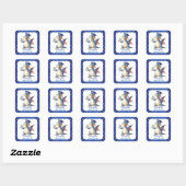 Dragon Kindergarten Graduate Square Stickers (Blatt)