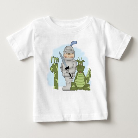 Dragon Knight 1. Geburtstag Baby T-shirt (Vorderseite)