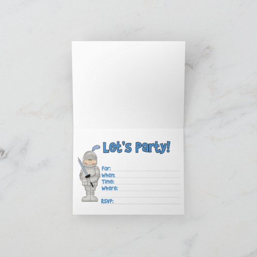 Dragon Knight 4th Birthday Fill-in-Einladung Einladung (Innenseite)