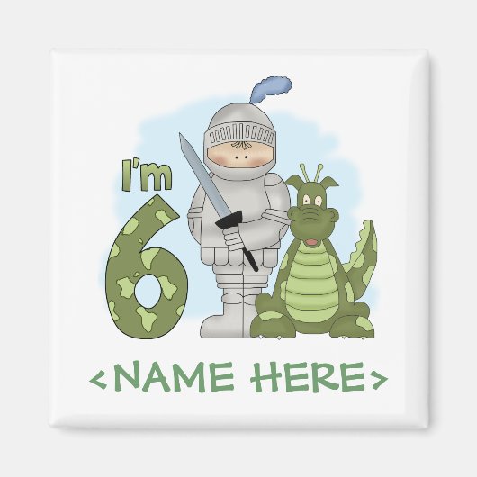 Dragon Knight 6. Geburtstag Magnet (Vorne)