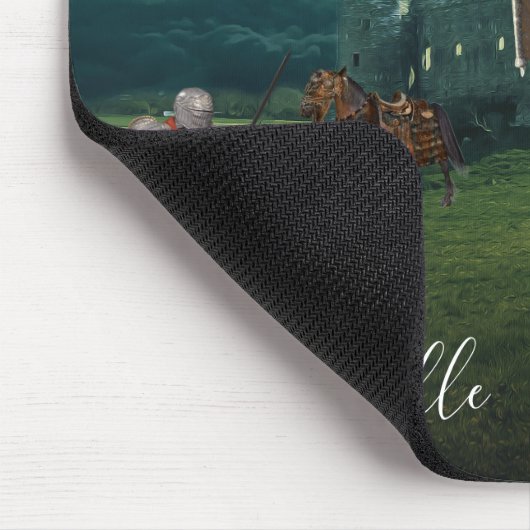 Dragon Knight Mittelalterliches Schloss Fantasy Pe Mousepad (Ecke)