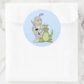 Dragon Knight Runder Aufkleber (Tasche)