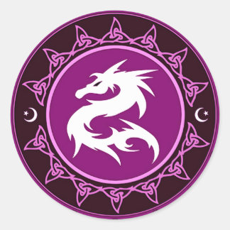 Dragon Knot 9 Runder Aufkleber