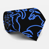 Dragon Kontur Muster 03.b Black BG Krawatte (Gerollt)