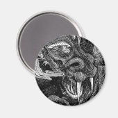 Dragon Kühlschrankmagnet rund (Vorderseite/Rückseite)