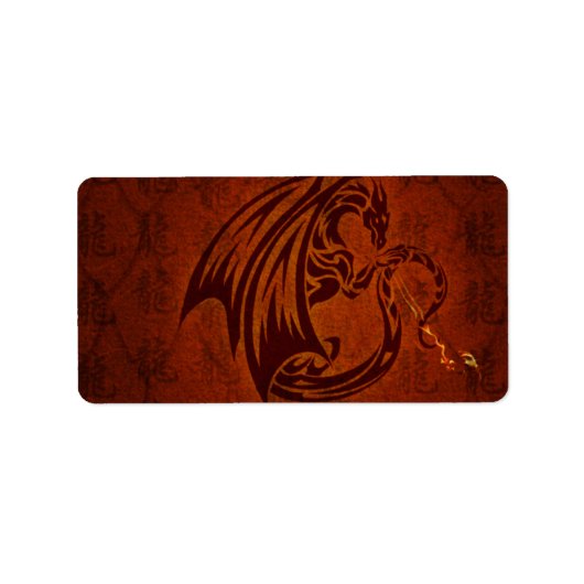 Dragon Labels Adressaufkleber (Vorne)